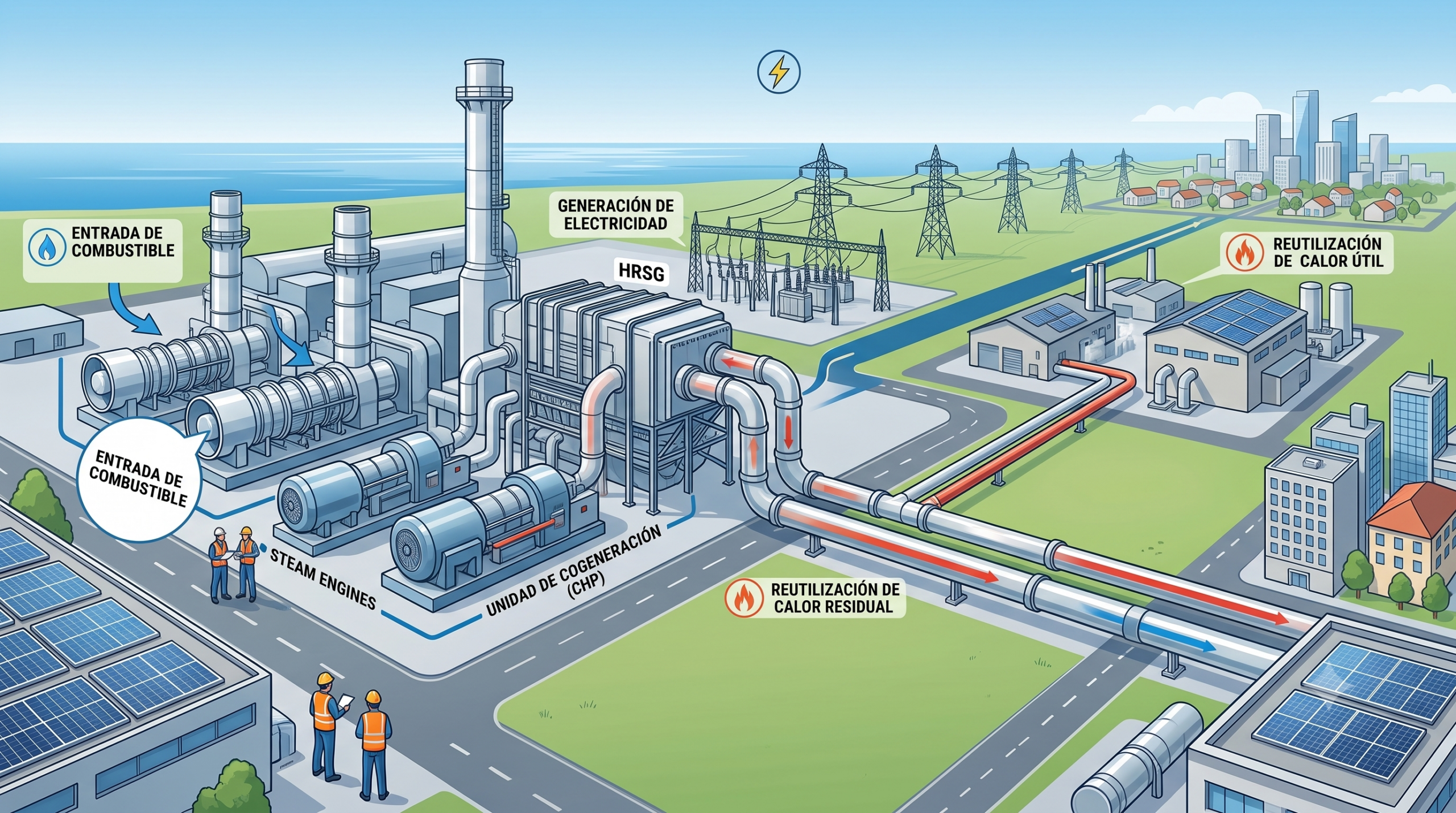 Cogeneración de Energía: Lo que Necesitas para Implementarla en tu Industria